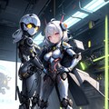 メカガール(少女)とロボット 1 3枚目