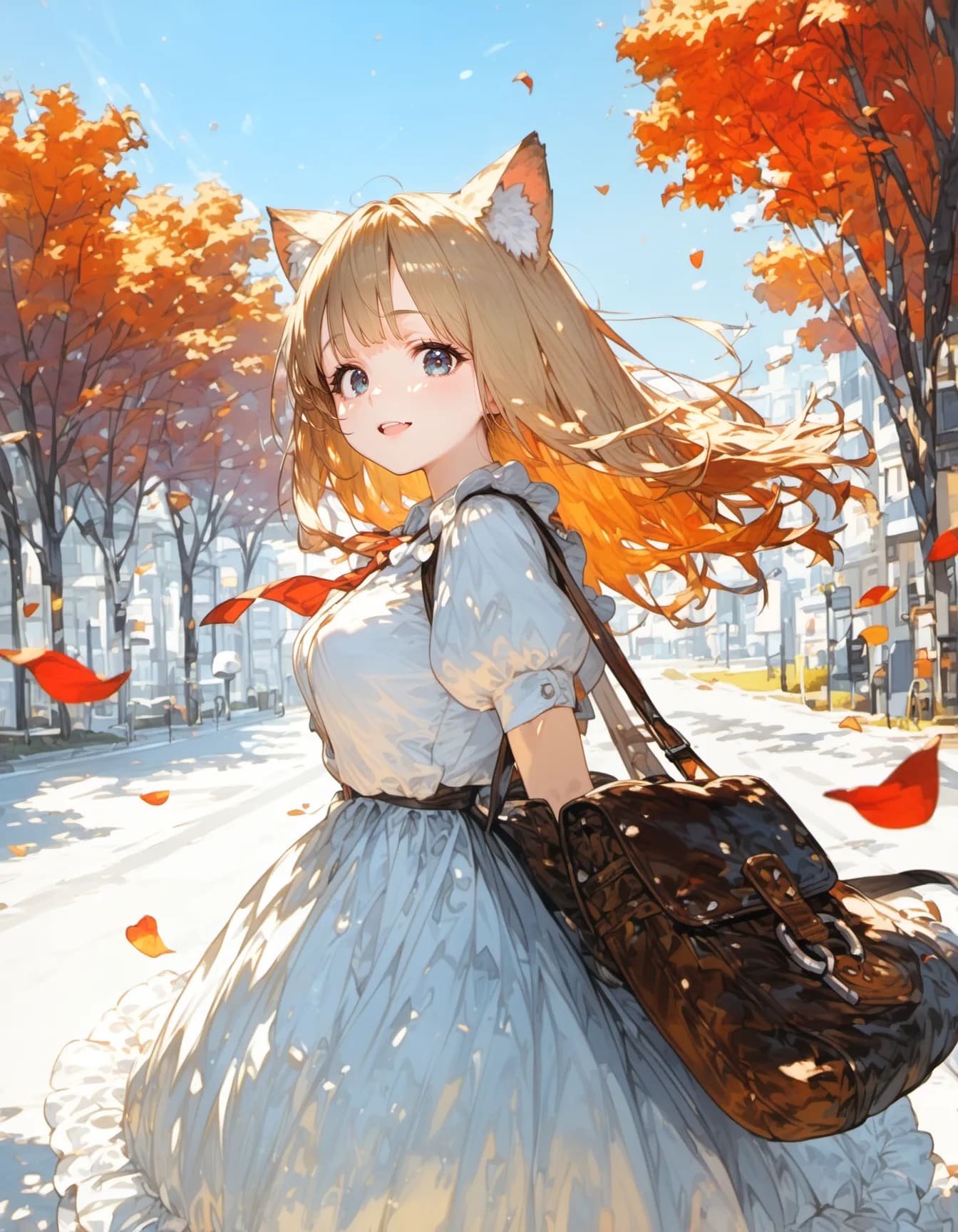 Autumn Breeze and the Wanderer | の人気AIイラスト・グラビア