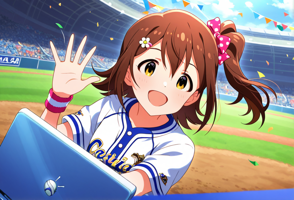 アイドルノーパソ始球式