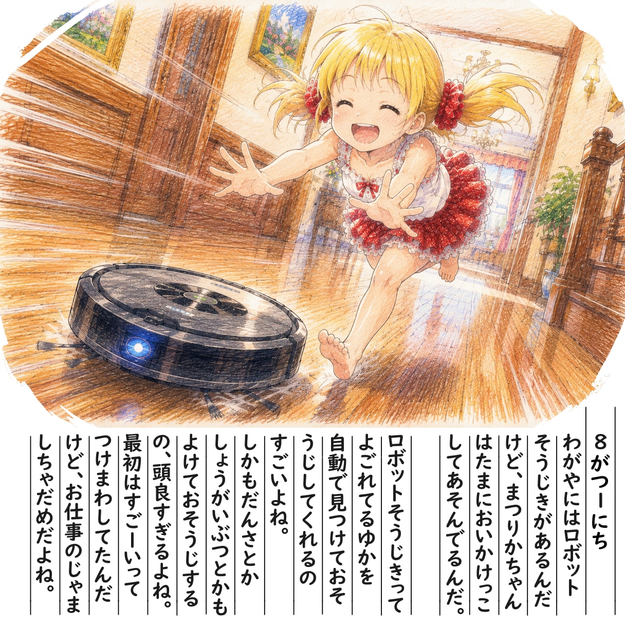 【絵日記】ロボットそうじきすごい | の人気AIイラスト・グラビア