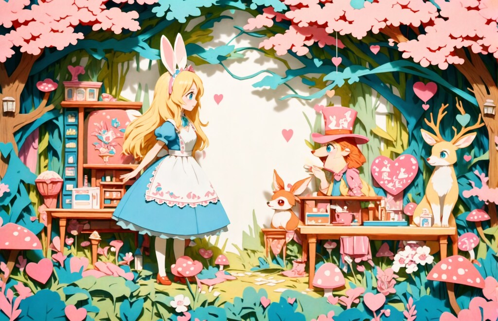 Alice in Paper-Cut