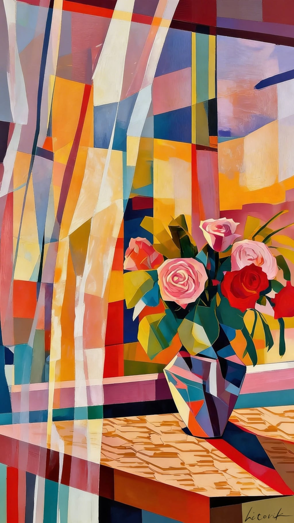 視線を奪う、色と花の交差点／スマホ壁紙アーカイブ