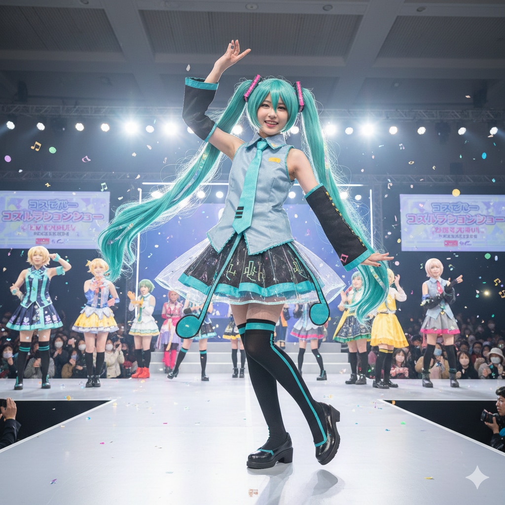 初音ミクのコスプレ ファッションショー