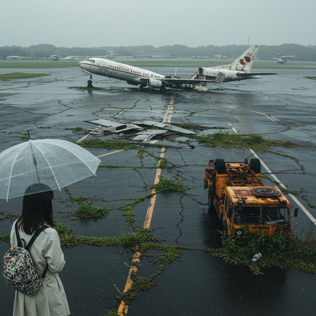 雨の廃墟