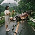 雨の廃墟 5枚目