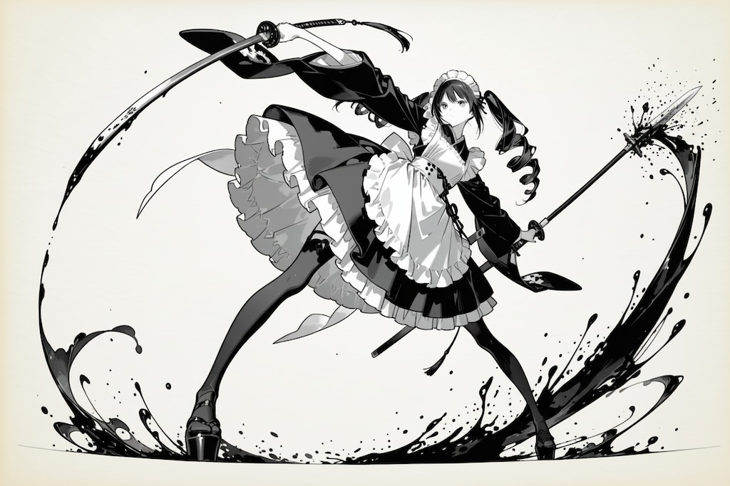 (比較)有償pui生成によるイラスト修正