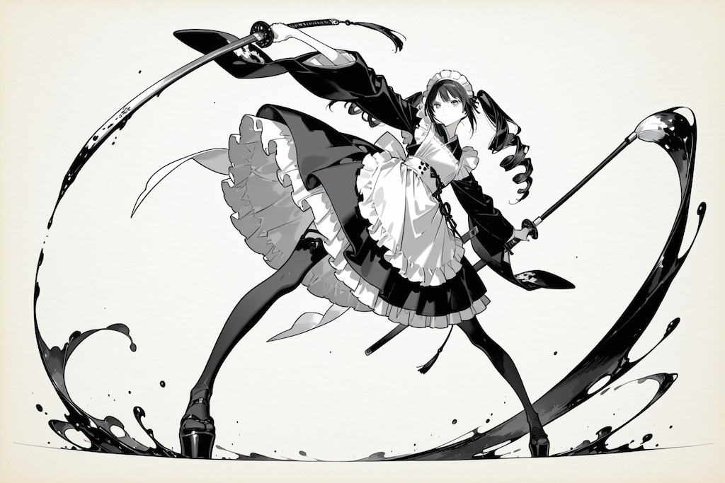 (比較)有償pui生成によるイラスト修正