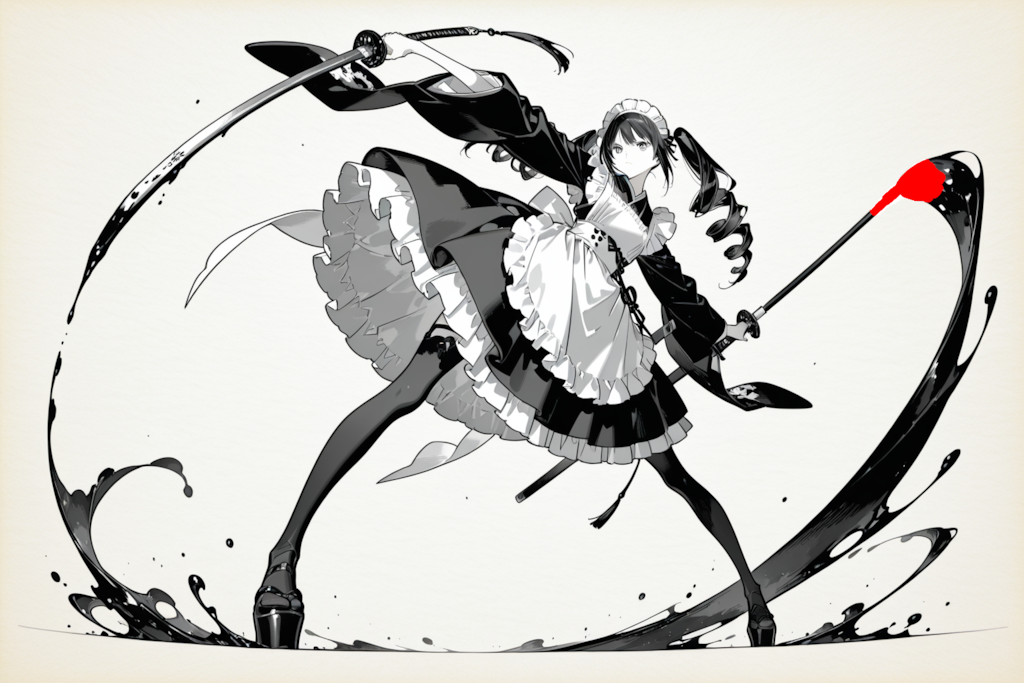 (比較)有償pui生成によるイラスト修正