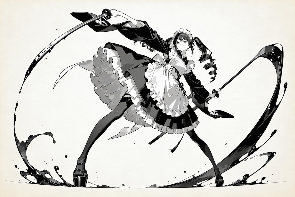 (比較)有償pui生成によるイラスト修正