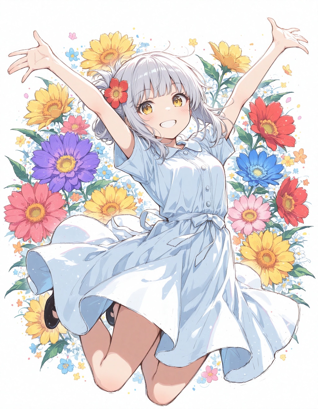 看板娘　flowers