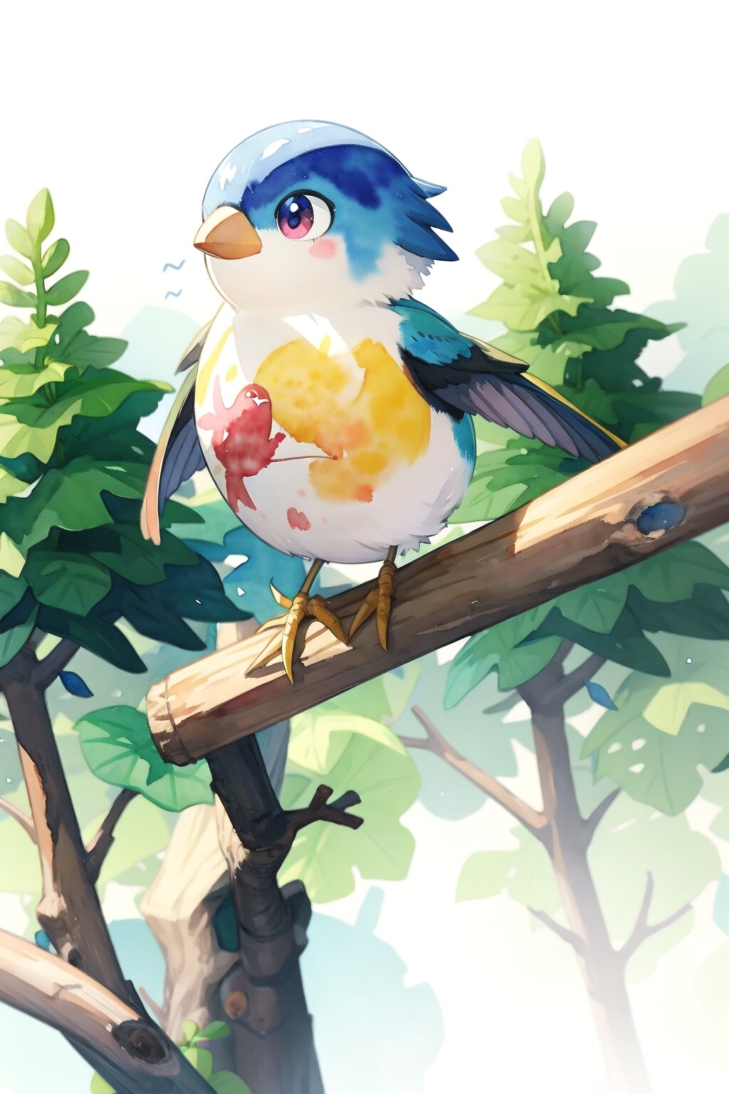 水彩鳥