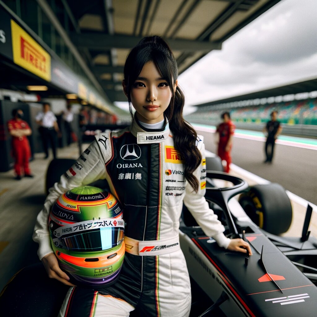 美女レーシングドライバー
