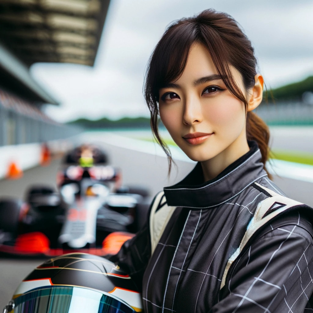 美女レーシングドライバー