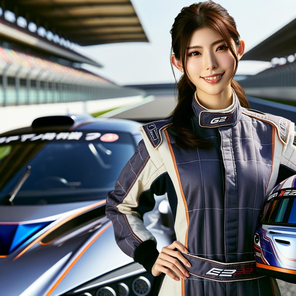 美女レーシングドライバー