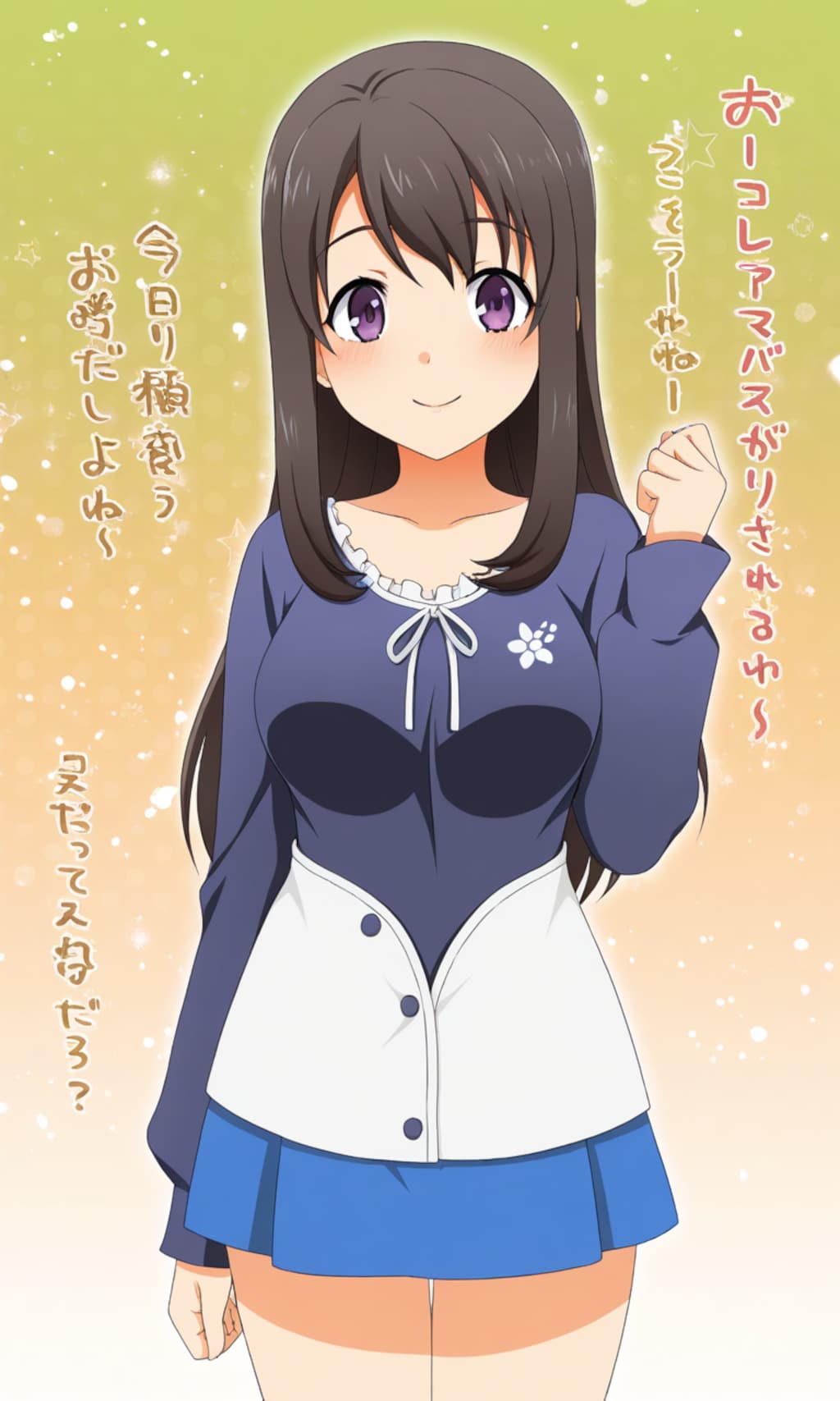 PixAIで手書き加工なアイドル自己紹介❣️