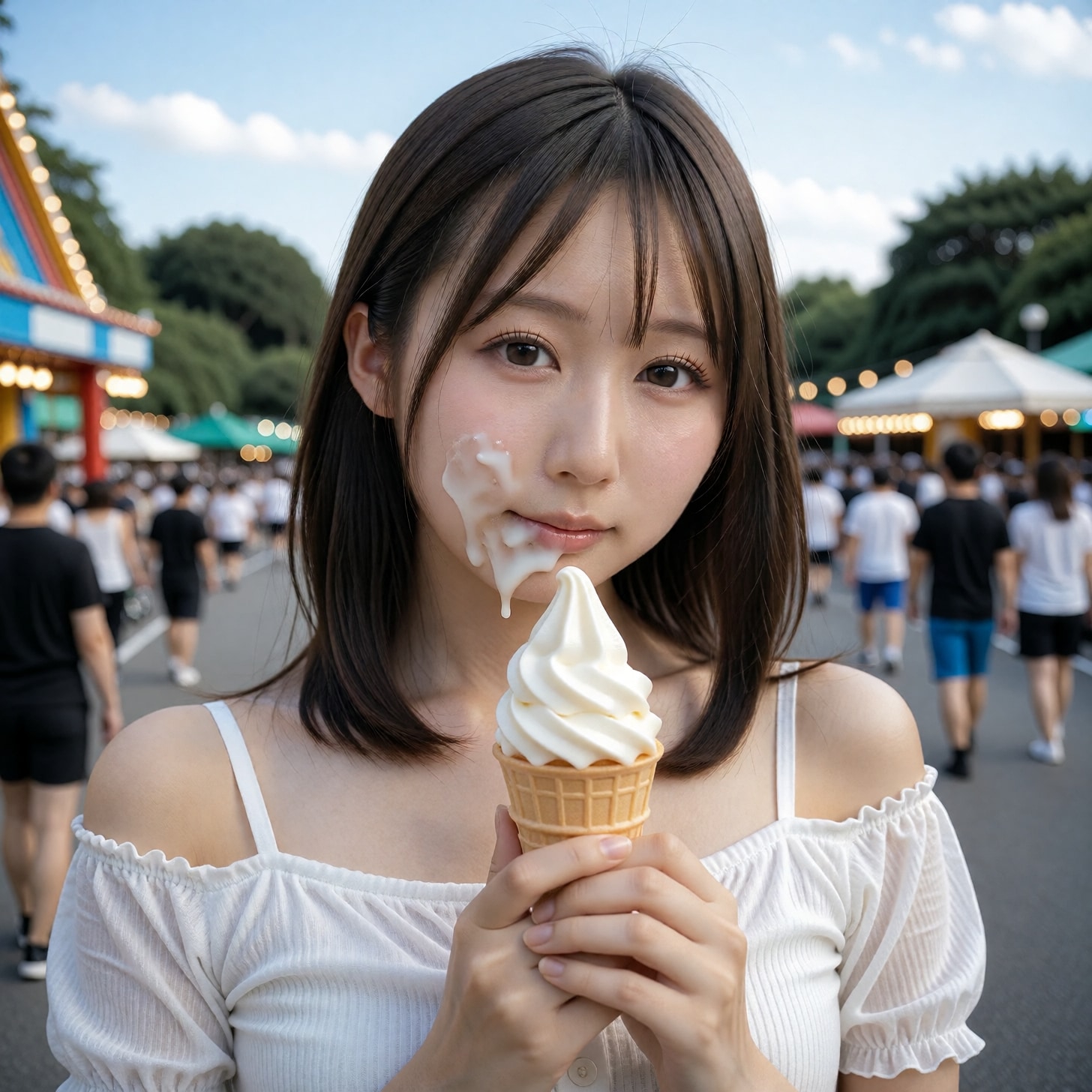 クリームついちゃった…
