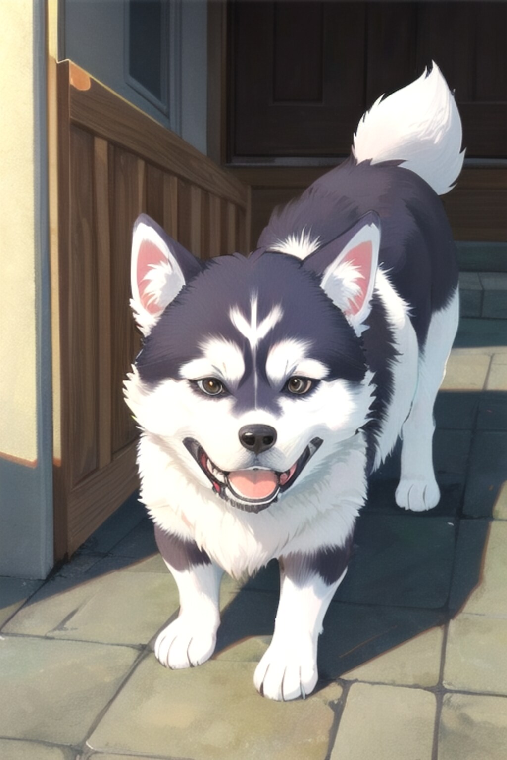 【動物】凛々しい顔で、おかえりなさいませ（笑）