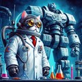 アクリルSF、萌え袖研究服を着たマッドサイエンティスト猫 4枚目