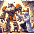 アクリルSF、萌え袖研究服を着たマッドサイエンティスト猫 7枚目