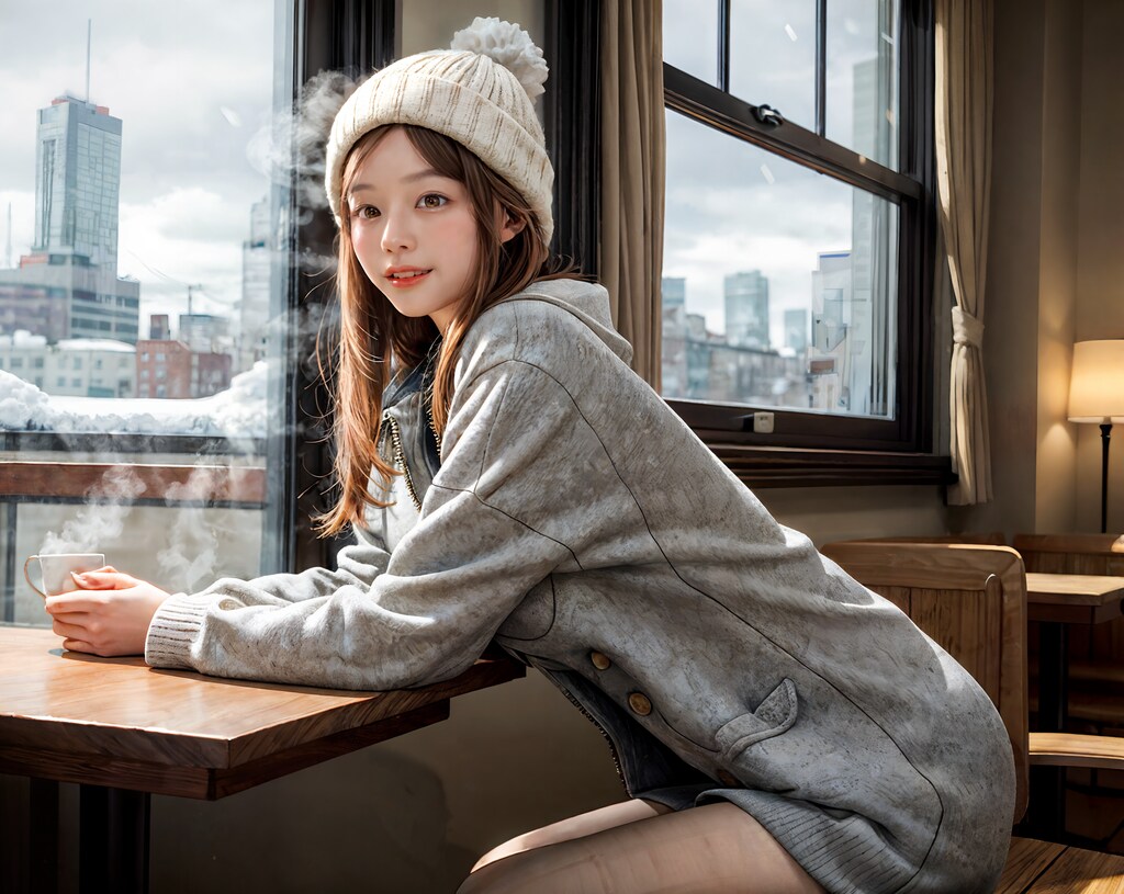 くつろぐ隣のおねえさん あら、おはよう～