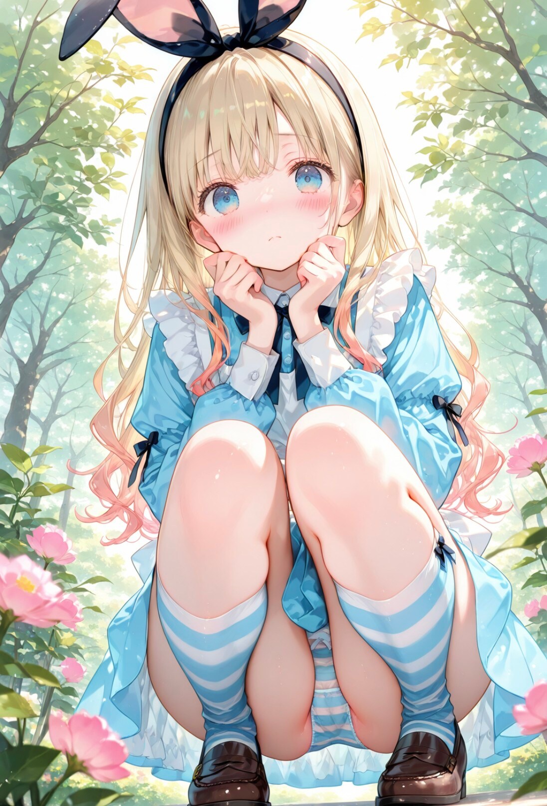 森でパンチラ🐰🌳３