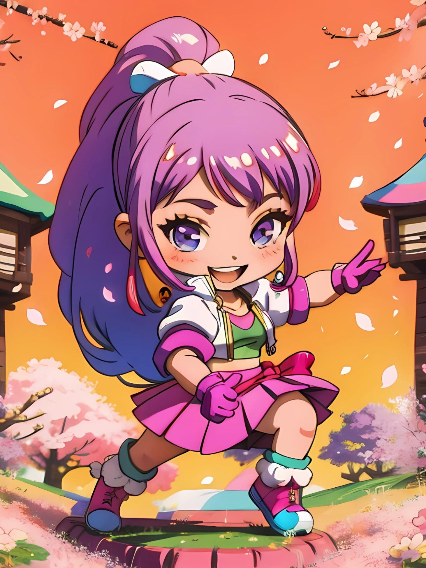 ポニテの紫髪ちゃん