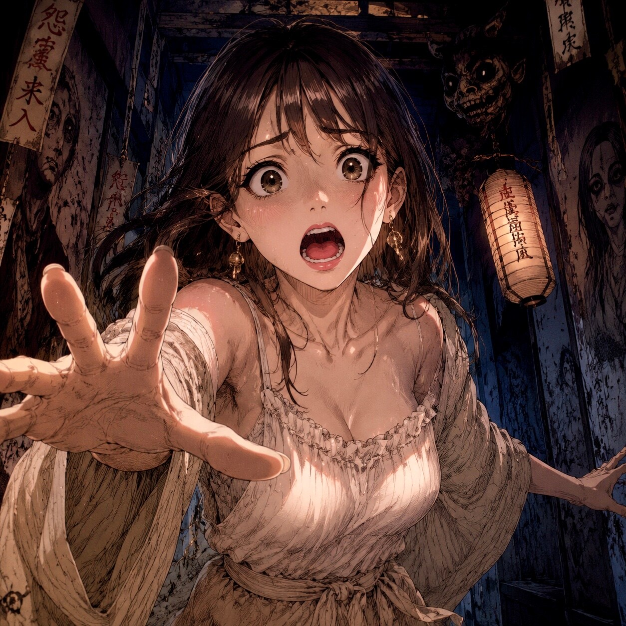 お化け屋敷 | の人気AIイラスト・グラビア
