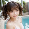 ツインテールの水着の女の子 12枚目
