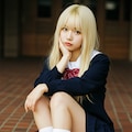 金髪女子高生 4枚目