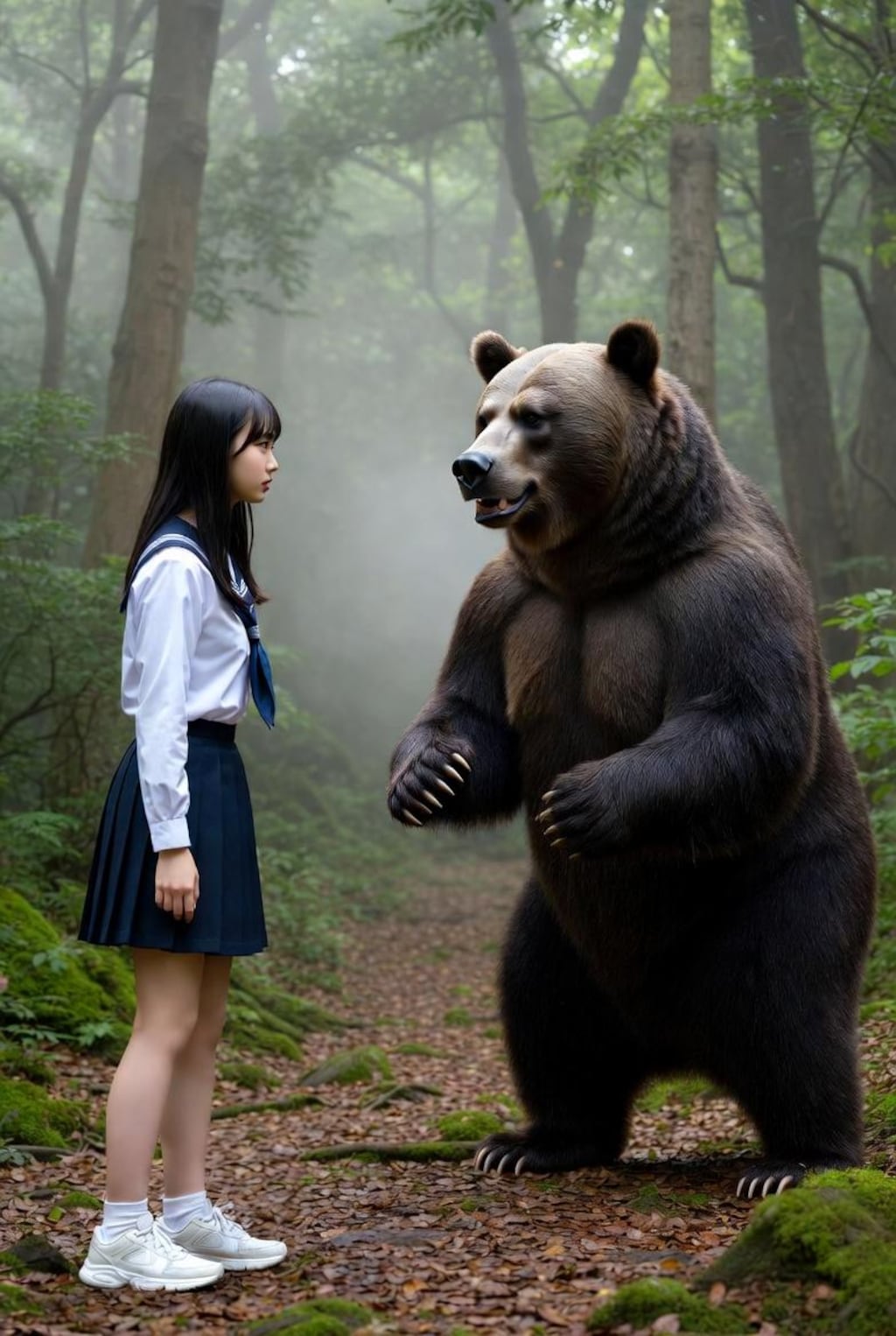 ある日森の中熊さんに出会って①と②