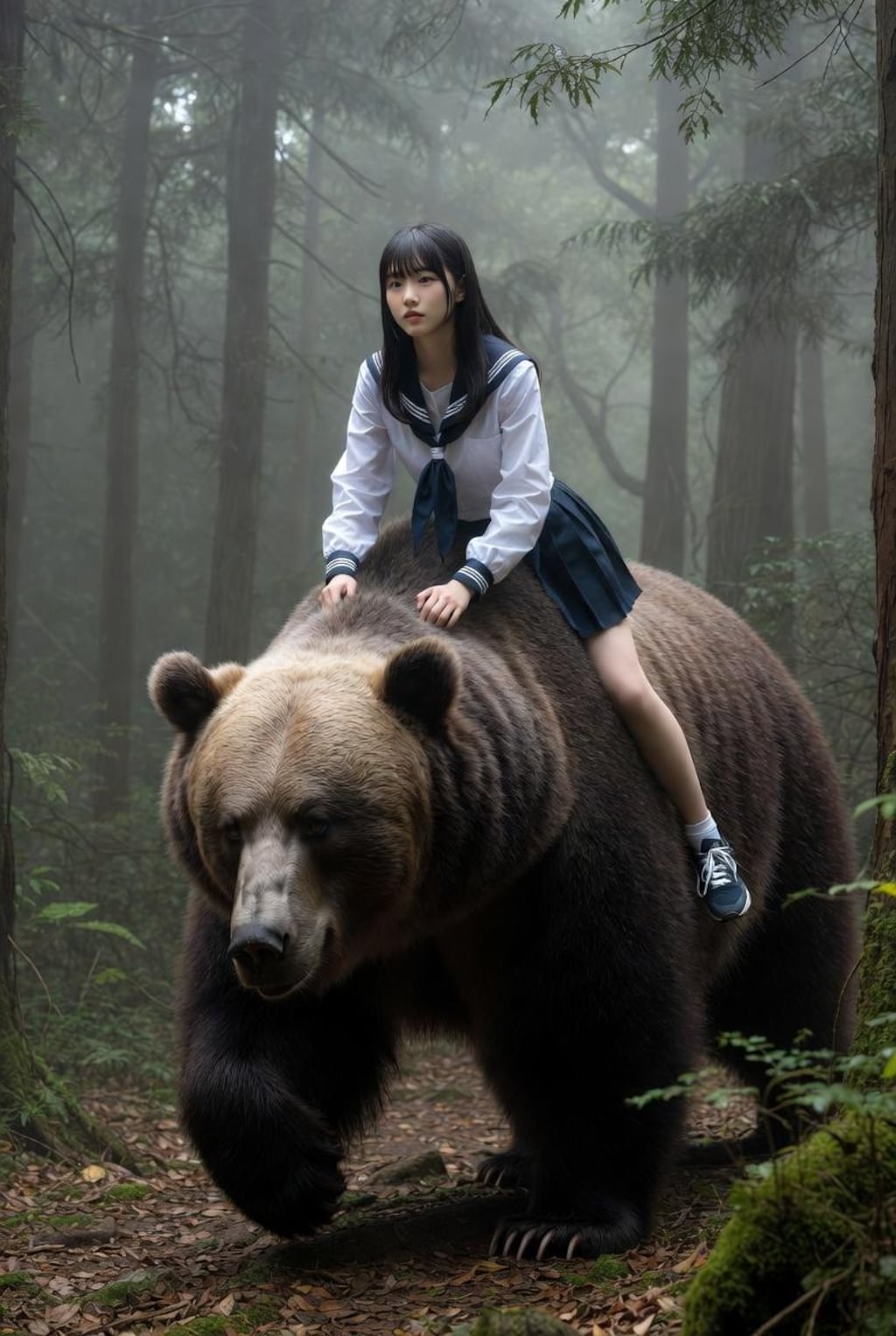 ある日森の中熊さんに出会って①と②