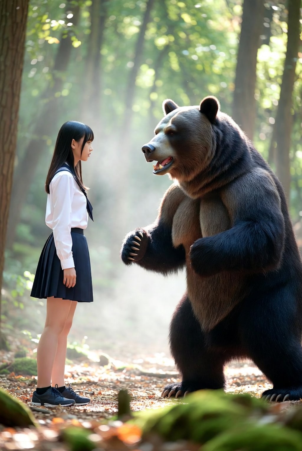 ある日森の中熊さんに出会って①と②