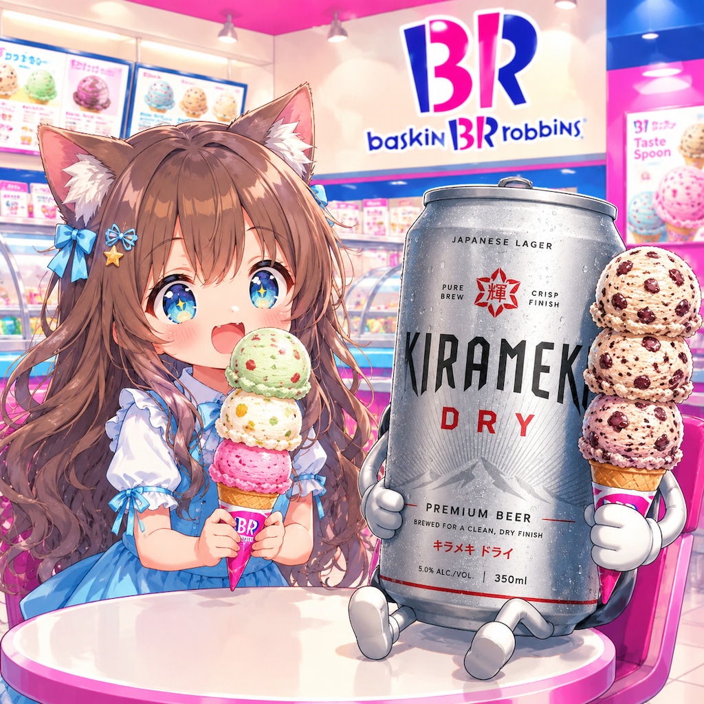 31の不人気アイスを食べる小さな女の子