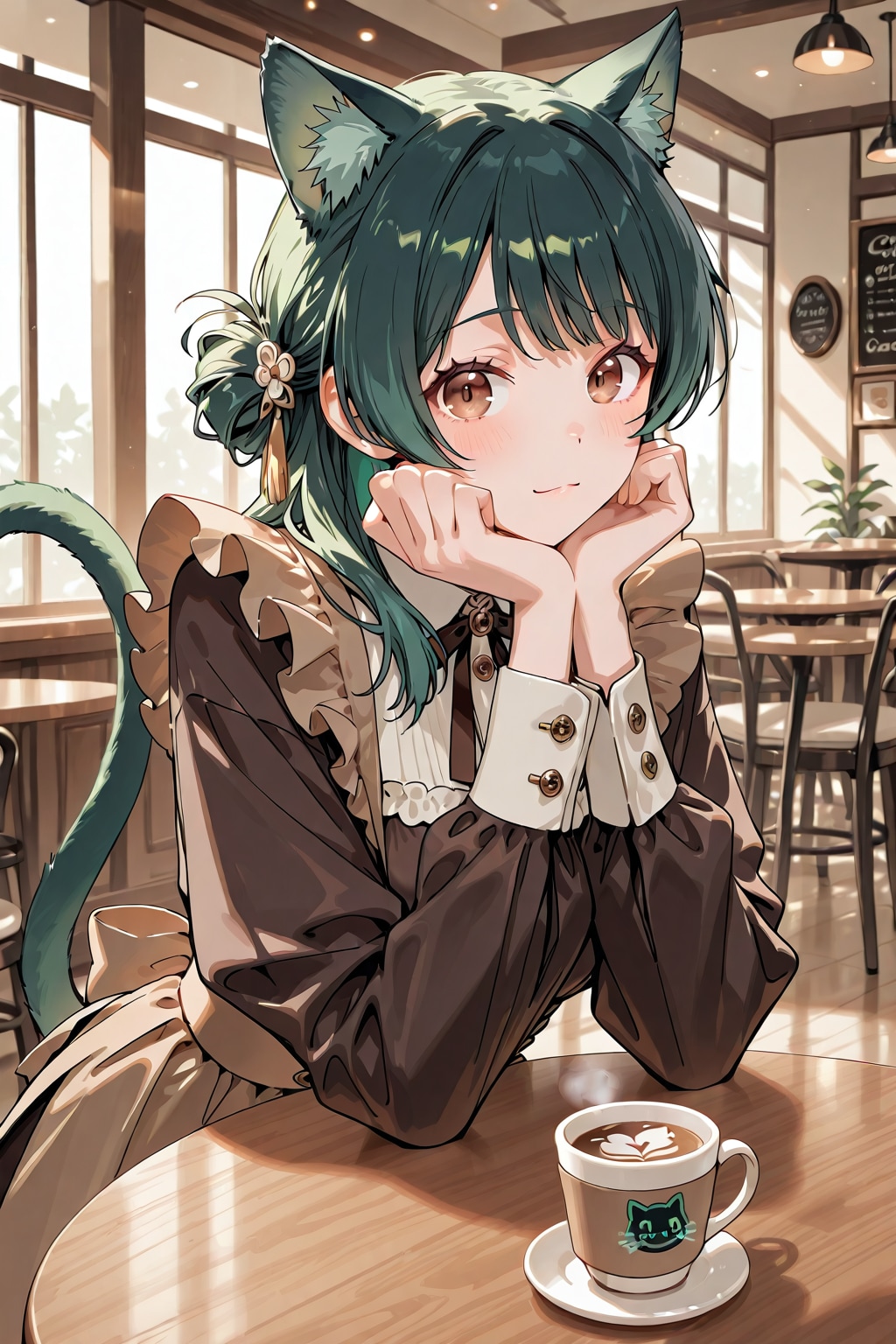 猫耳メイドのBONSAIちゃん | の人気AIイラスト・グラビア