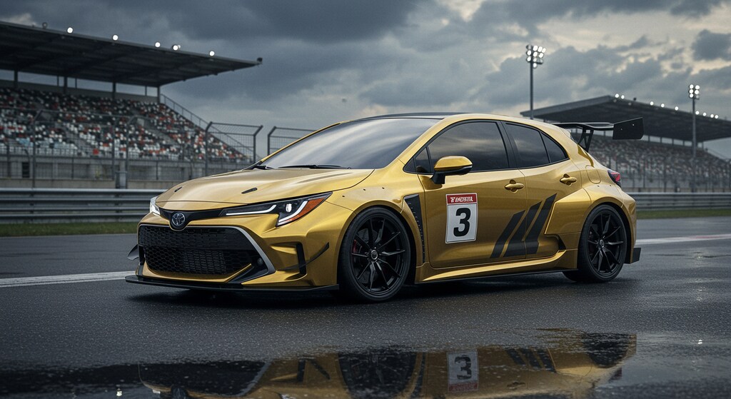 ゴールドGRカローラレーシングカー