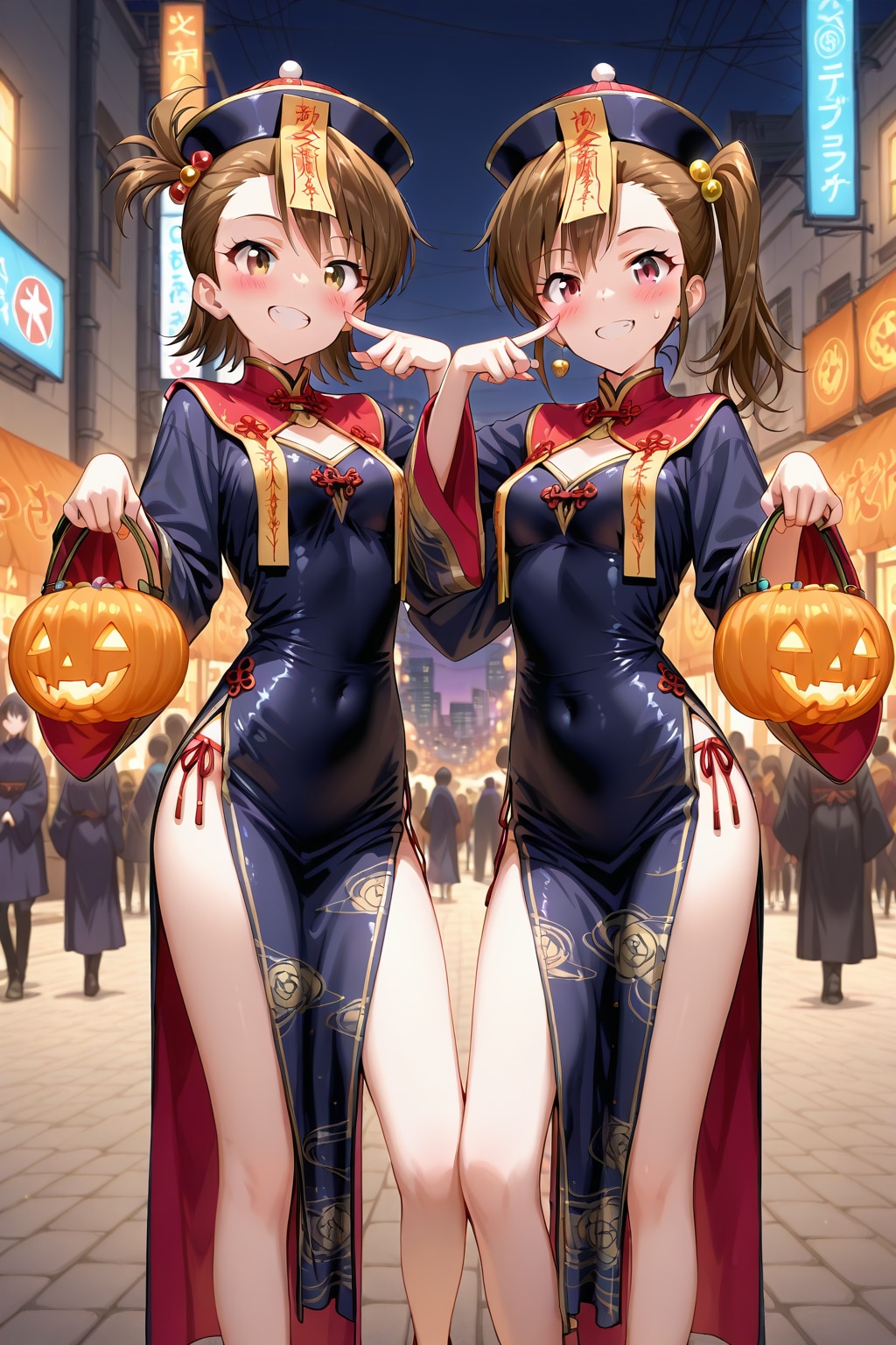 キョンシーのコスプレをしている双海亜美・真美さん