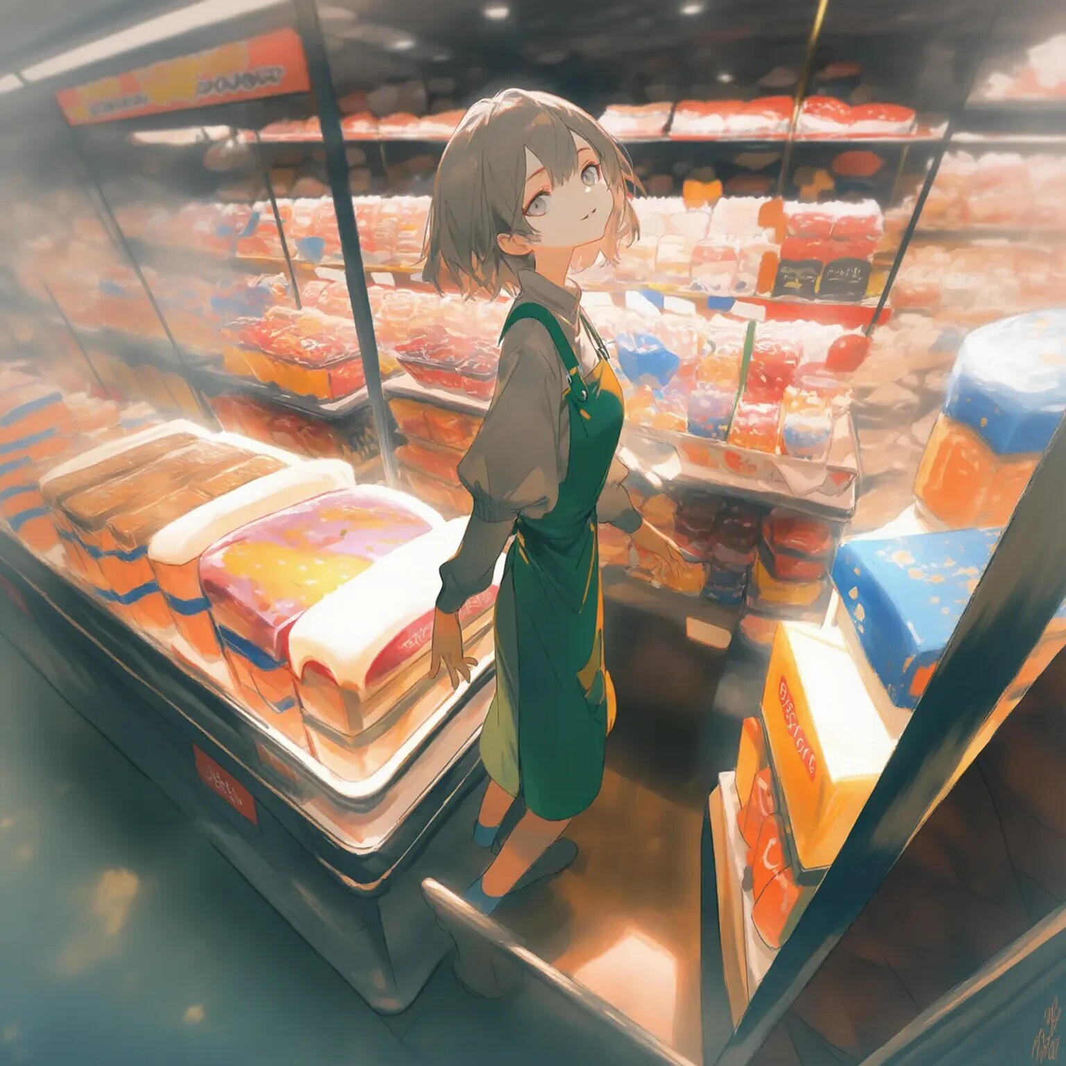 「店長、日配来てますよー」 | の人気AIイラスト・グラビア