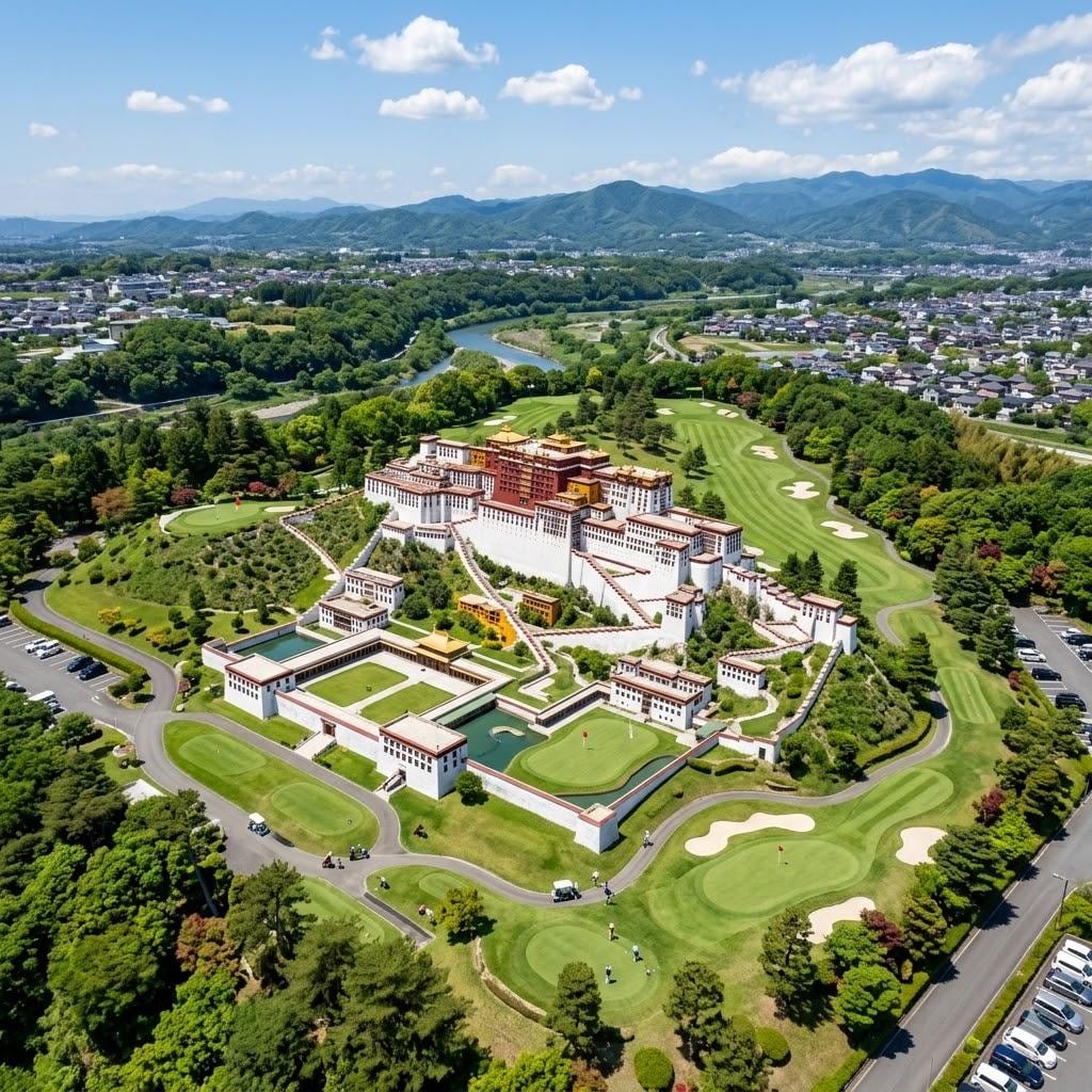 ポタラ宮っぽいゴルフ場