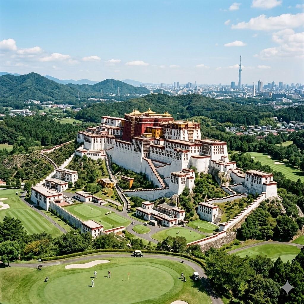 ポタラ宮っぽいゴルフ場