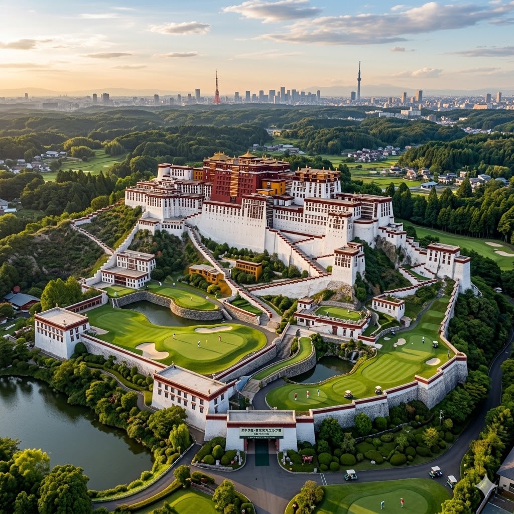ポタラ宮っぽいゴルフ場