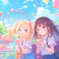 遊園地でチュロス食べる 10枚目