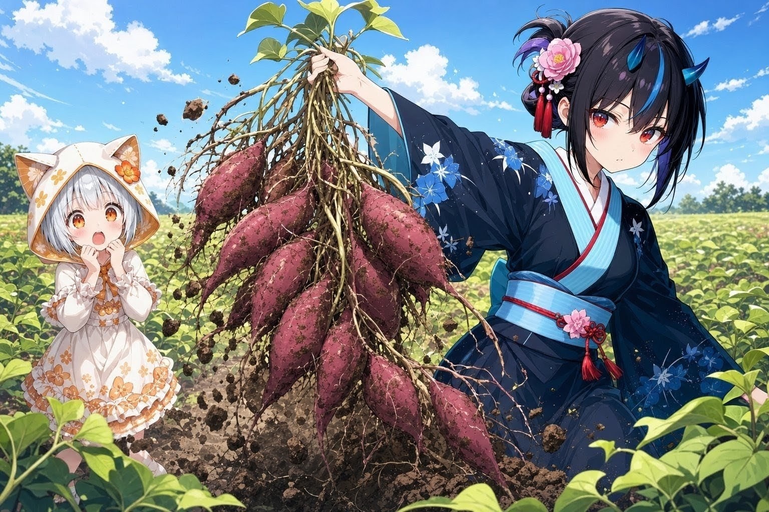 鬼ヶ島流、芋づる式収穫 | の人気AIイラスト・グラビア