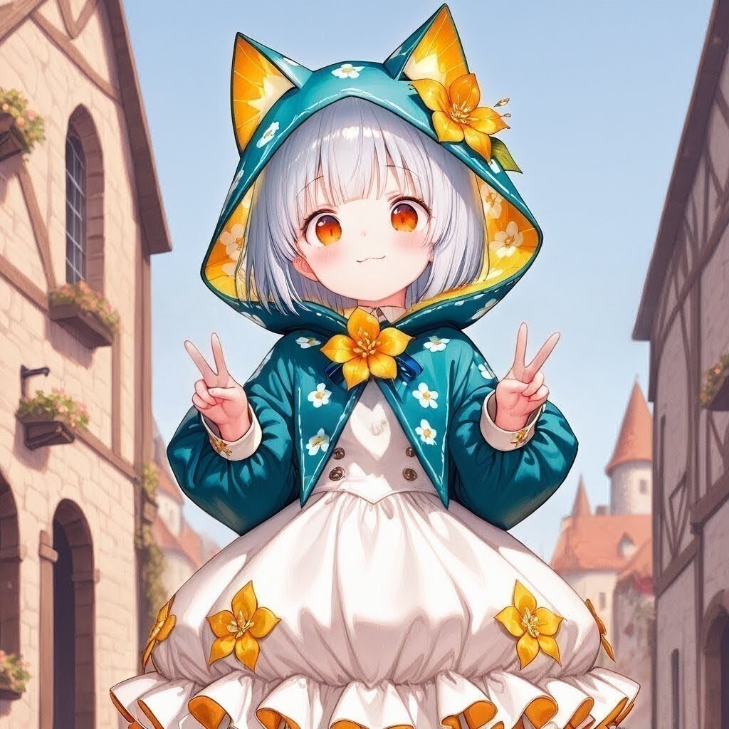 頭巾を被れば怖い物無しです！