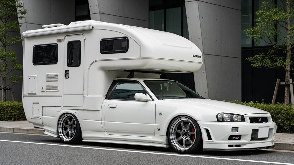 スカイラインR34キャンピングカー