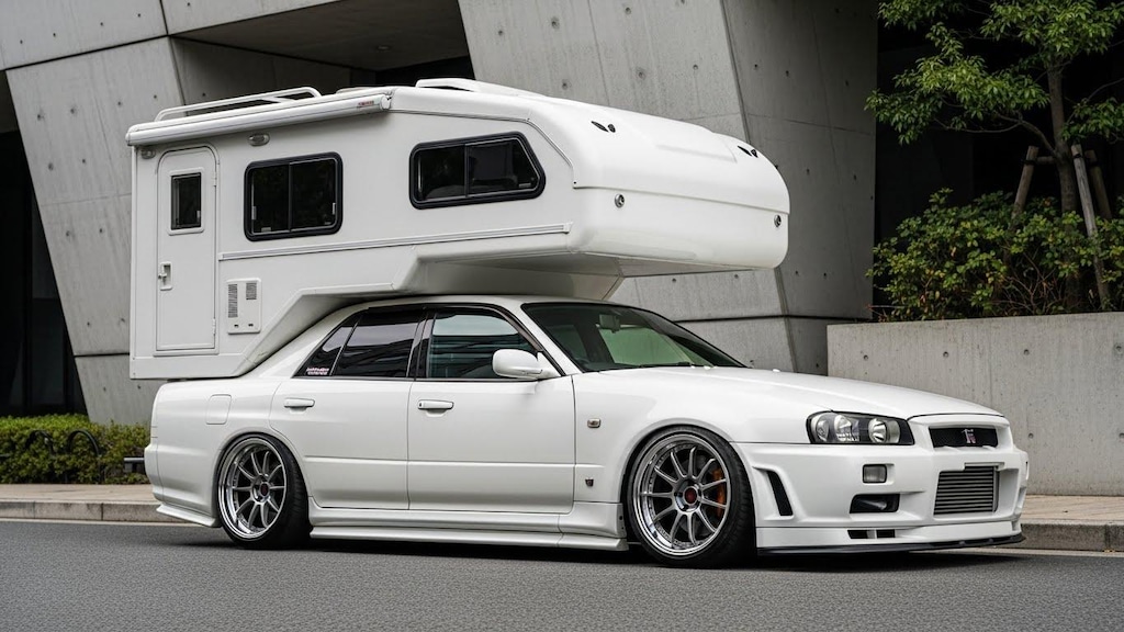 スカイラインR34キャンピングカー