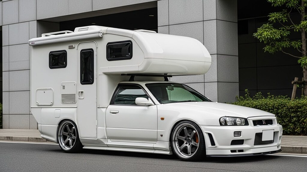スカイラインR34キャンピングカー
