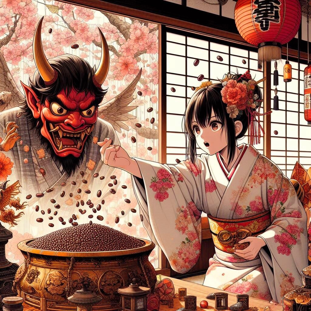 節分の女の子と鬼★(8枚)レトロモダンシリーズ103