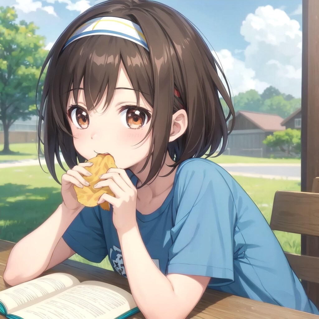 スナック食べながら宿題