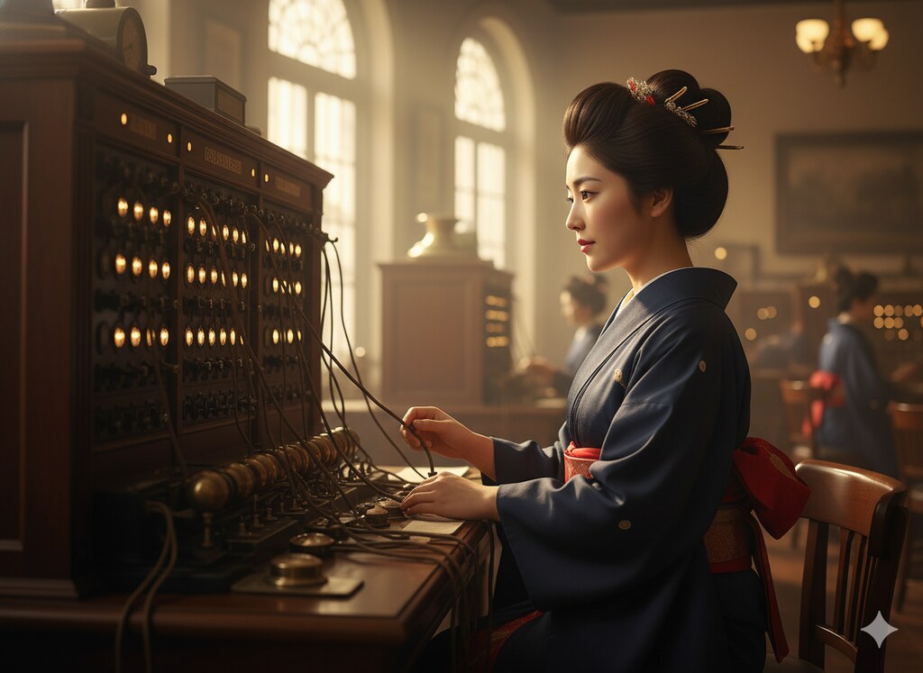 The era when phones were physically switched by people.