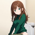 トイレ中の女性 3枚目